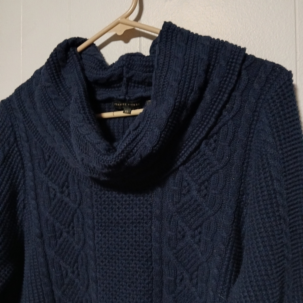 Jeanne Pierre ladies dark blue Pullover turtleneck sweater. Size XL - Picture 2 of 14